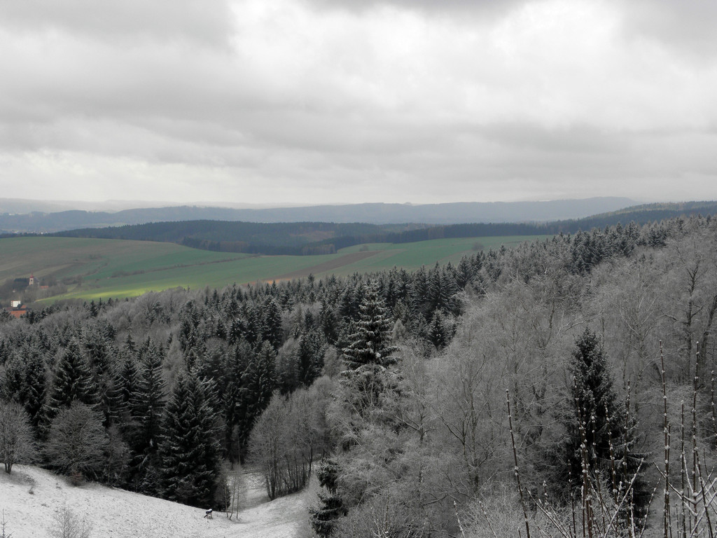Widoki z Janowiczek na Góry Stołowe